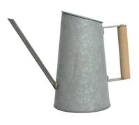 Arrosoir en zinc - DECORIS - 29 x 12 x 22 cm - Métal recyclé - Poignée en bois - Décoratif