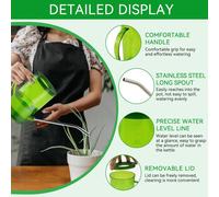 Arrosoir Plante Intérieur 1 L,Arrosoirs Bonsai Transparents,Petit Arrosoir Plastique à Long Bec,Arrosoirs de Jardin avec Poignée et Pommeau,pour Plantes Fleurs Succulentes,Vert