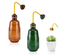 Arrosoir Plante Intérieur 2Pcs, Arrosoir Bonsai 450ml, Petit Arrosoir Doux Idéal pour Les Bonsaïs, Les Plantes Délicates et Les Boutures (Vert + Brun)