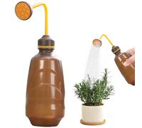 Arrosoir pour Plantes d'intérieur, Bouteille d'eau Amovible en Plastique à Presser de 450 ML avec Bec incurvé, Outils de Jardin pour Plantes 'intérieur, Fleurs succulentes, Petit arrosoir Marron po