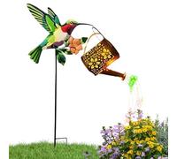 Arrosoir solaire décoratif en forme de colibri - Lanterne de jardin - Décoration solaire d'extérieur pour jardin, pelouse, terrasse, allée, charmante lumière de paysage pour cour et décoration de