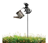 Arrosoir solaire en forme de teckel - Piquets de lanterne en métal étanches | Les lampes solaires sur piquet de jardin utilisent des hauteurs de 78 x 35 cm pour faire briller la joie dans le parc