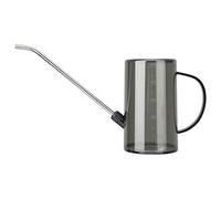 Arrosoir transparent avec ligne graduée, pot d'arrosage avec poignée, mini pot d'arrosage à bec long pour intérieur et extérieur, plantation, jardinage, 1 L (noir)