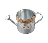 Arrosoir vintage en fer, vase à fleurs rétro en métal avec lettres gravées, seau décoratif compact de 9 cm x 8,5 cm, pour l'entretien des plantes de jardin (affiches)