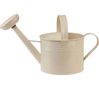 Arrosoir vintage en métal blanc crème, décoratif et fonctionnel, arrosoir pour fleurs séchées et fleurs artificielles, arrosoir d'intérieur, 26cm H, 5 litres