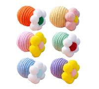 Arrovarp Balle pour Chat - Jouet interactif en Corde pour Chat - Grattoir avec Cloche à l'intérieur pour l'exercice de Chaton, Poursuite, Chasse, intérieur ou extérieur, Anniversaire, Noël