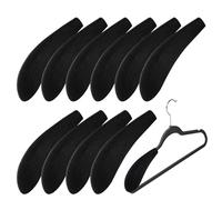 Arrovarp Cintre d'épaule en Mousse | Forme de Cintre - Cintres Standard en Velours pour Costume, Manteau, Pull, Robe de mariée, Noir