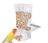 Arrovarp Mangeoire à oiseaux pour cage, mangeoire à oiseaux sans gâchis, Accessoires pour cage à oiseaux en acrylique transparent, Mangeoire automatique anti-éclaboussures pour perroquets, calopsittes