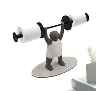 Arrovarp Statuette de papier toilette, 24 x 16 x 9 cm, support de papier toilette d'haltérophilie, figurine d'haltérophilie imprimée en 3D, support de rouleau de papier toilette amusant pour