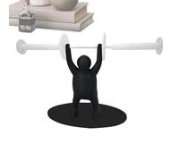 Arrovarp Statuette de papier toilette, 24 x 16 x 9 cm, support de papier toilette d'haltérophilie, figurine d'haltérophilie imprimée en 3D, support de rouleau de papier toilette amusant pour