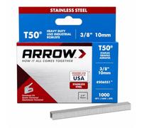 Arrow Agrafes T50 031045/506SS1 en acier inoxydable 10 mm – Boîte de 1000
