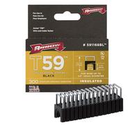 Arrow 160755 T59 Boîte de 300 Cavaliers 17 mm à pont isolant 6 x 6 mm pour câble ø 5 mm Noir
