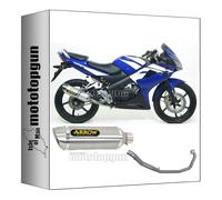 arrow 51501AO + 51002MI ligne complete approuve open thunder aluminium embout acier compatible avec honda cbr 125 r 2004 2005 2006 2007 2008 2009 2010 mototopgun
