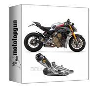 arrow 71161PK pot echappement race double silencieux works titanium embout carby compatible avec ducati streetfighter v4 2020 2021 2022 2023 mototopgun