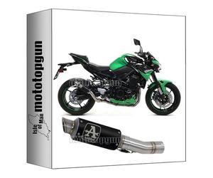 arrow 71556GPI pot echappement approuve gp2 gp-2 nichrom noir embout acier compatible avec kawasaki z900 z-900 2024 mototopgun