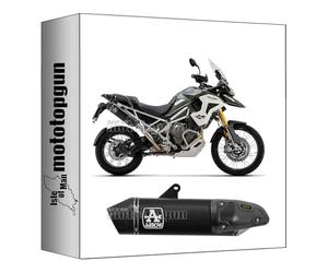arrow 72002VAN pot echappement race veloce aluminium noir embout carby-c compatible avec triumph tiger 1200 2022 2023 mototopgun