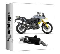 arrow 72642AON* pot echappement approuve indy-race aluminium noir embout acier compatible avec suzuki v-strom 800 de 2023 mototopgun