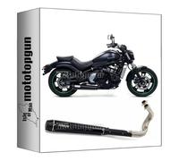 arrow 74501RB ligne complete approuve open rebel aluminium noir embout carby compatible avec kawasaki vulcan s 650 2014 2015 2016 mototopgun