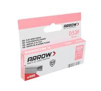 Arrow Agrafes en fil plat D53F 8mm V2A, 500 agrafes en acier inoxydable, résistantes à la rouille, pour agrafeuses manuelles, électriques et sans fil, idéales pour une utilisation en extérieur