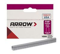 Arrow Agrafes T18 Boîte de 1000 agrafes 7/16" Argenté