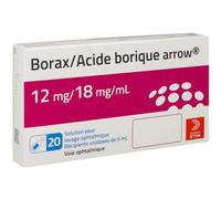 Arrow Borax/Acide Borique 12mg/18mg/ml Solution Ophtalmique 20 Unidoses