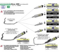 ARROW Collecteurs de course interchangeables avec les originaux pour Kawasaki