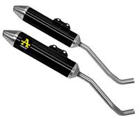 arrow d'échappement homologué double borne thunder aluminium noir compatible avec Yamaha XT 660 x 2004 2005 2006 2007 2008 2009 2010 2011 2012 2013 2014 2015 2016