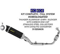 ARROW échappement complet de compétition en aluminium foncé pour Honda CB 125 R
