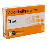 Arrow Generiques Acide Folique 5mg Comprimés 20