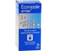 Arrow Generiques Econazole 1% Poudre Pour Application Cutanée Flacon 30g