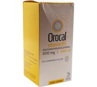 Arrow Generiques Orocal Vitamine D3 500mg/400U.I. Comprimés À Sucer 180