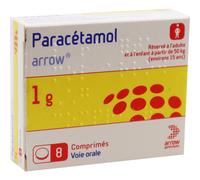 Arrow Generiques Paracétamol 1g Comprimés 8