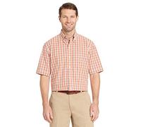 ARROW USA 1851 Hamilton Chemise boutonnée à Manches Courtes en popelines Bas, Orange Rouille, XL Homme