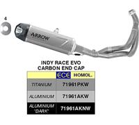 ARROW Indy Race Evo Échappement complet en aluminium avec cache-carburateur pour Kawasaki Z 650