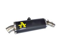 ARROW indy race titanium dark slip-on silencer with stainless steel end cap for Aprilia Tuareg 660