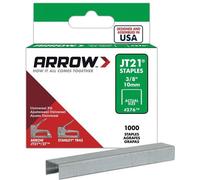 Arrow JT21 agrafes 10mm 3/8'' 1000pk WI1616 (Une taille) (Une couleur)