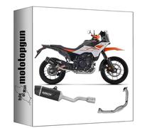 arrow ligne complete approuve open indy-race evo aluminium noir embout carby compatible avec ktm 390 adventure x 2025 2026 mototopgun 72671akn + 72209pd
