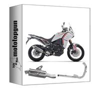 arrow ligne complete approuve open indy-race evo aluminium noir embout carby compatible avec moto morini x-cape 700 2025 mototopgun 72664ao + 71804mi