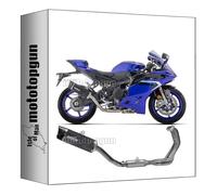 arrow ligne complete approuve open indy-race evo aluminium noir embout carby compatible avec yamaha yzf r9 2025 mototopgun 71981aknt + 71081cc