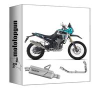arrow ligne complete approuve open indy-race evo titanium compatible avec kove 800 x pro/rally 2026 mototopgun std 72667po + 72205pd