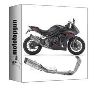 arrow ligne complete approuve open indy-race evo titanium embout carby compatible avec honda cb 650 r 2024 2025 mototopgun 71969pkt + 71069cc
