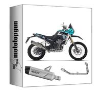 arrow ligne complete approuve open indy-race evo titanium embout carby compatible avec kove 800 x pro/rally 2026 mototopgun std 72667pk + 72205pd