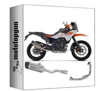 arrow ligne complete approuve open indy-race evo titanium embout carby compatible avec ktm 390 adventure x 2025 2026 mototopgun 72671pk + 72209pd