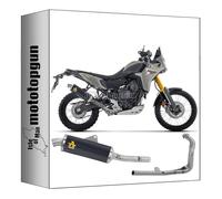 arrow ligne complete approuve r indy-race aluminium noir compatible avec yamaha tenere 700 2026 mototopgun std 72662aon + 72200pd
