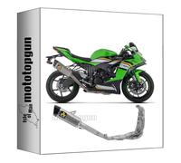 arrow ligne complete competition evo pista full titanium embout carby compatible avec kawasaki zx-6r zx-6 r 636 2024 2025 mototopgun 71209ptr