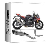 arrow ligne complete race pista titanium embout carby compatible avec aprilia tuono v4 1100 2025 mototopgun 71003pt + 71805mi