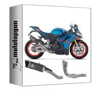 arrow ligne complete race pista titanium noir embout carby compatible avec aprilia rsv4 rsv-4 2025 mototopgun 71003ptn + 71805mi