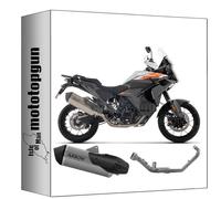arrow ligne complete sonora titanium embout carby compatible avec ktm 1390 superadventure r 2025 2026 mototopgun 72501sk + 72181pd