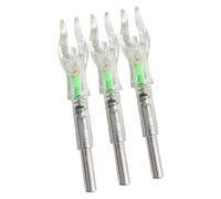 Arrow Nocks Lot de 3 queues éclairées par LED for flèches avec diamètre intérieur de 4,2 mm(4.2 green)