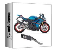 arrow pot echappement race pista titanium noir embout carby compatible avec aprilia rsv4 rsv-4 2025 mototopgun 71003ptn